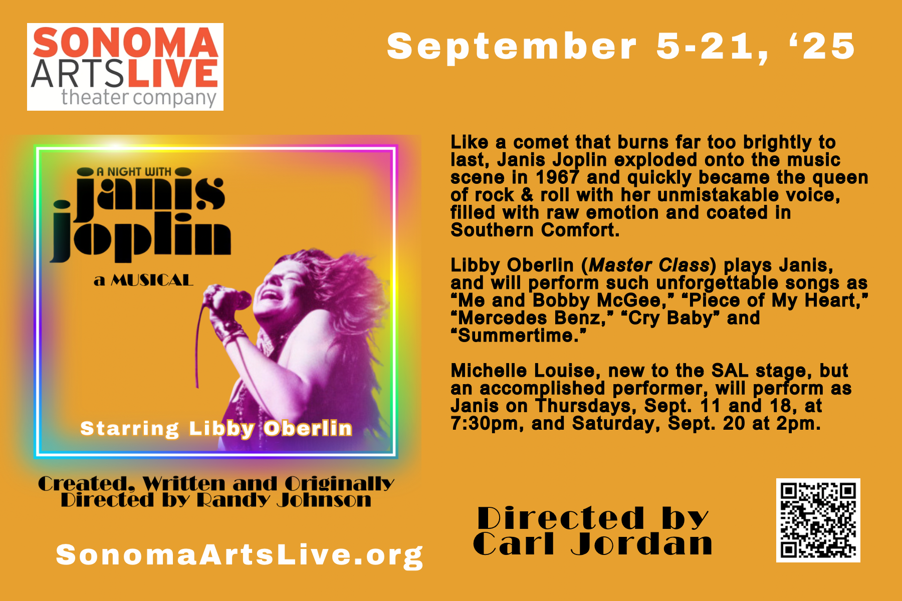 A Night with Janis Joplin in Sonoma, CA